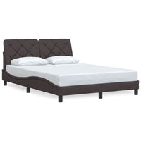 Giroletto senza Materasso-Struttura Letto Marrone Scuro 140x190 cm Tessuto 922823