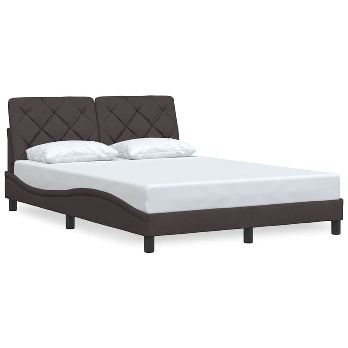 Giroletto senza Materasso-Struttura Letto Marrone Scuro 140x190 cm Tessuto 922823