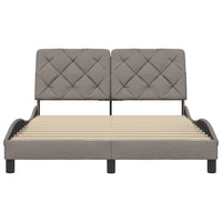 Giroletto senza Materasso-Struttura Letto Tortora 140x190 cm in Tessuto 885659