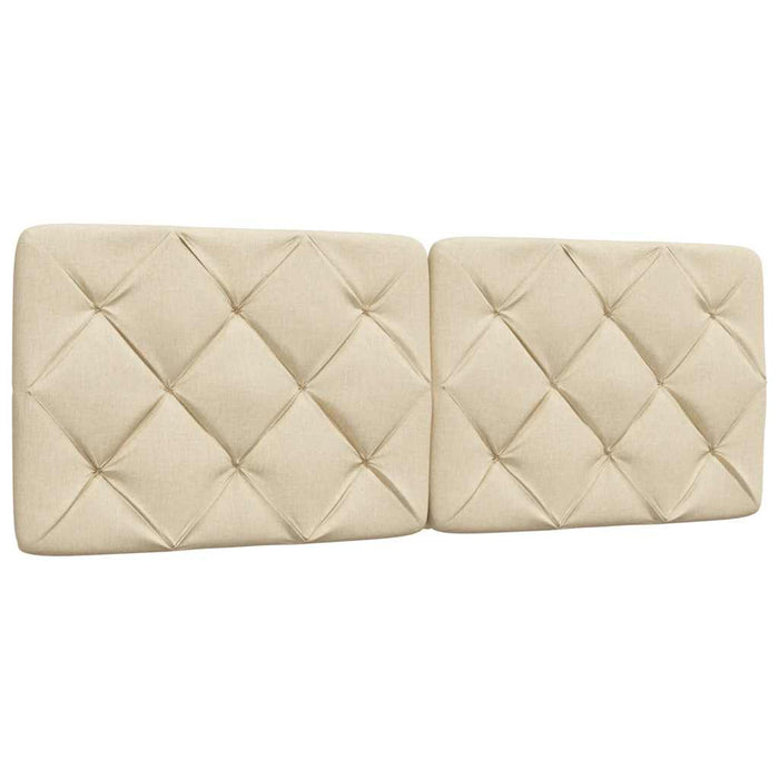 vidaXL Giroletto senza Materasso Crema 140x200 cm in Tessuto