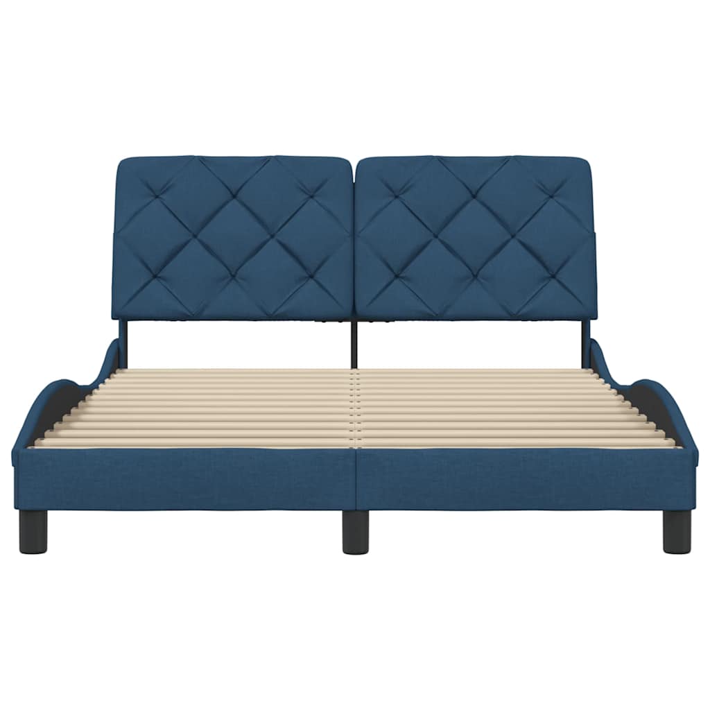 vidaXL Giroletto senza Materasso Blu 140x200 cm in Tessuto