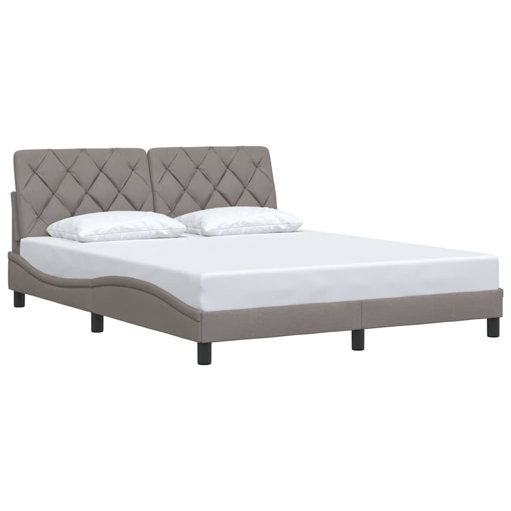 Giroletto senza Materasso-Struttura Letto Tortora 160x200 cm in Tessuto 916390