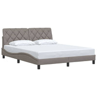 Giroletto senza Materasso-Struttura Letto Tortora 160x200 cm in Tessuto 916390