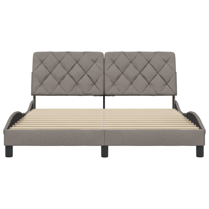 Giroletto senza Materasso-Struttura Letto Tortora 160x200 cm in Tessuto 916390