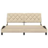 vidaXL Giroletto senza Materasso Crema 180x200 cm in Tessuto