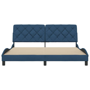 vidaXL Giroletto senza Materasso Blu 180x200 cm in Tessuto