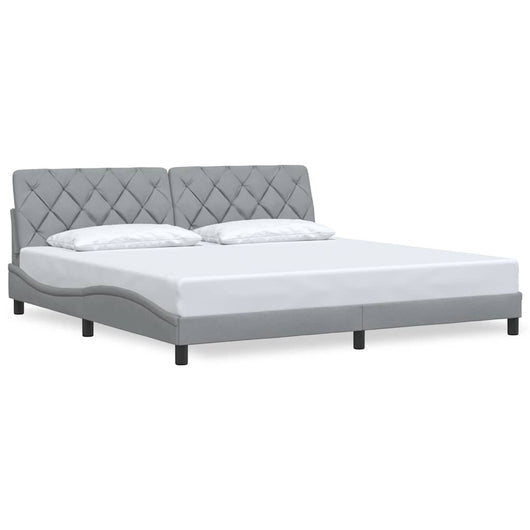 vidaXL Giroletto senza Materasso Grigio Chiaro 200x200 cm Tessuto