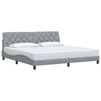 vidaXL Giroletto senza Materasso Grigio Chiaro 200x200 cm Tessuto