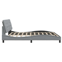 vidaXL Giroletto senza Materasso Grigio Chiaro 200x200 cm Tessuto