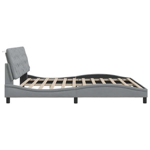 vidaXL Giroletto senza Materasso Grigio Chiaro 200x200 cm Tessuto