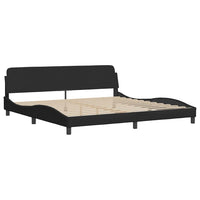 Giroletto senza Materasso-Struttura Letto Nero 200x200 cm in Tessuto 416619