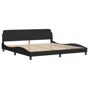 Giroletto senza Materasso-Struttura Letto Nero 200x200 cm in Tessuto 416619