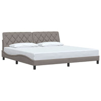 Giroletto senza Materasso-Struttura Letto Tortora 200x200 cm in Tessuto 762092