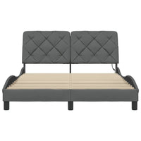 vidaXL Giroletto con LED senza Materasso Grigio Scuro 120x200 cm