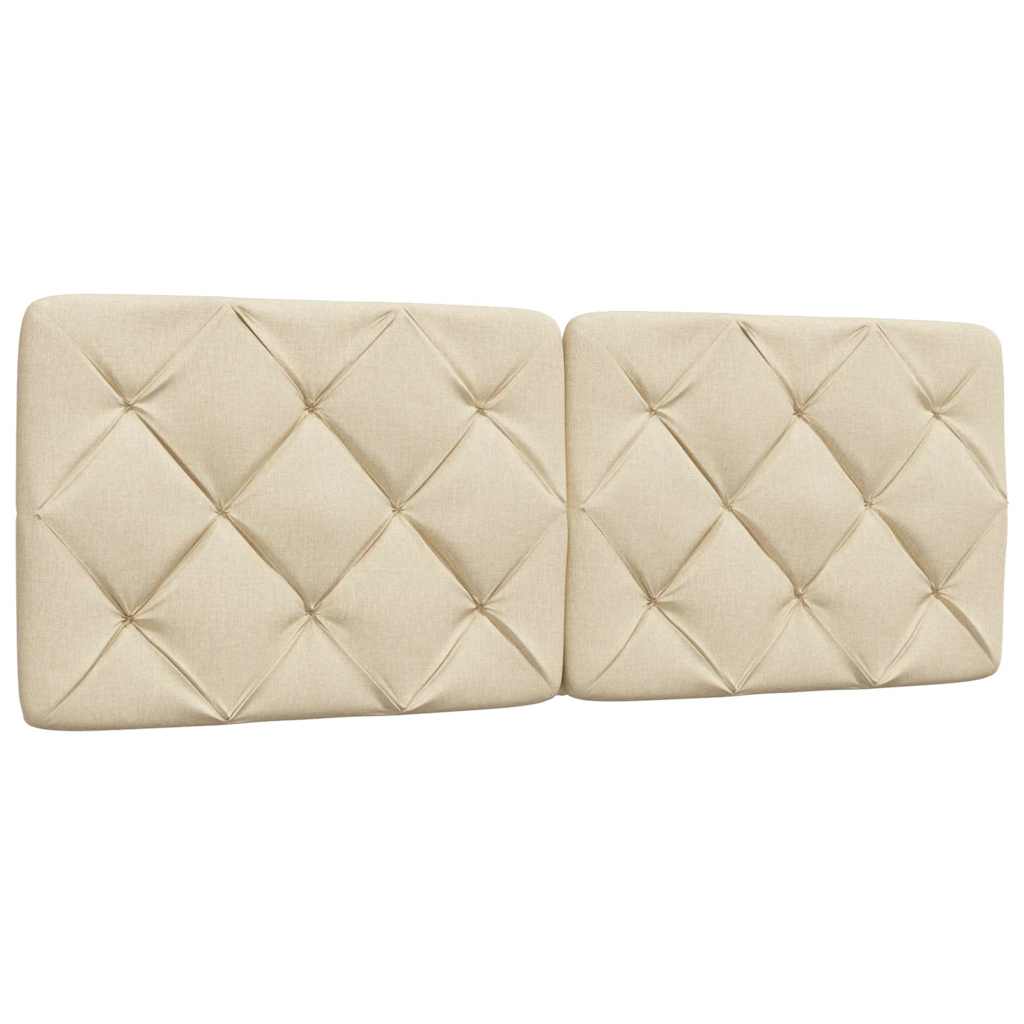 vidaXL Giroletto con LED senza Materasso Crema 140x190 cm in Tessuto