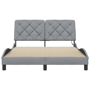 vidaXL Giroletto con LED senza Materasso 140x200 cm Tessuto