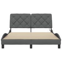 vidaXL Giroletto con LED senza Materasso 140x200 cm Tessuto