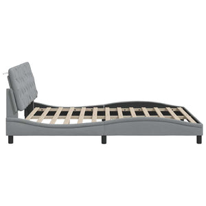 vidaXL Giroletto con LED senza Materasso 160x200 cm Tessuto