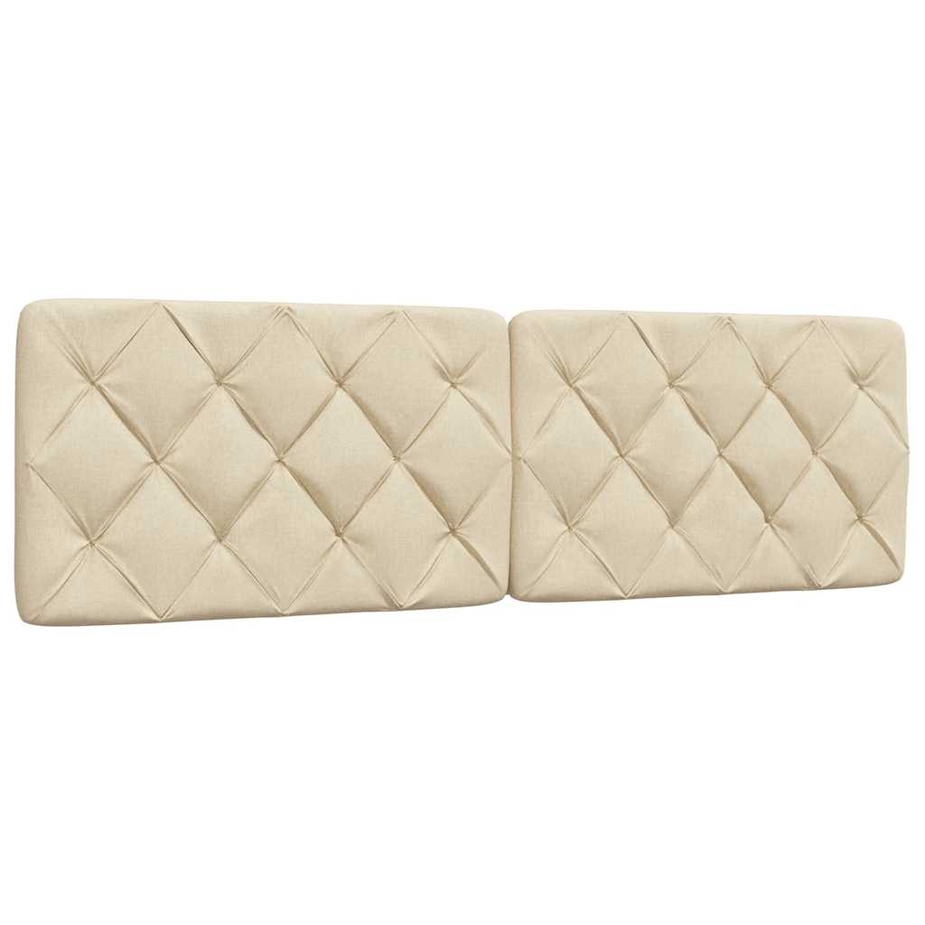 vidaXL Giroletto con LED senza Materasso Crema 160x200 cm in Tessuto