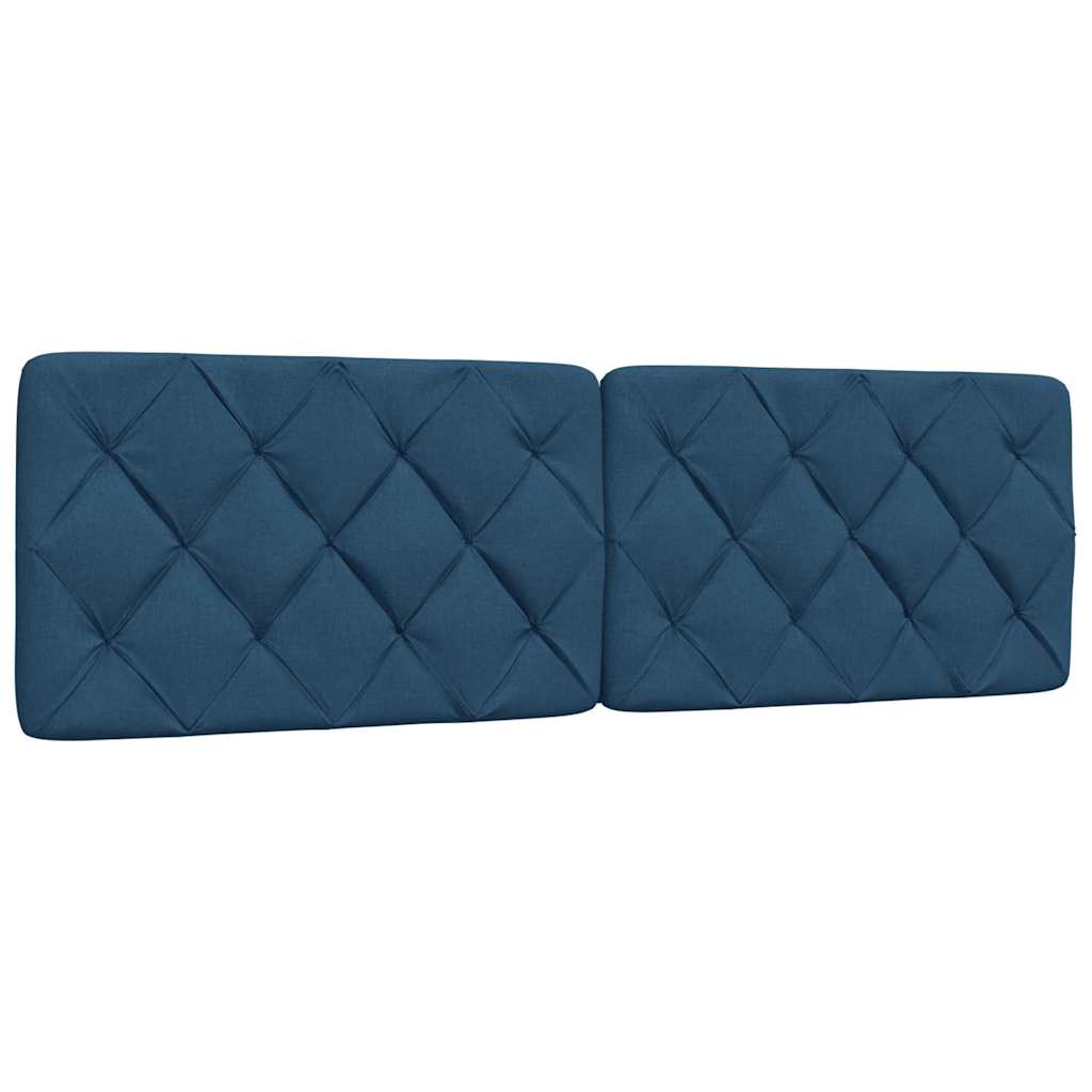 vidaXL Giroletto con LED senza Materasso Blu 160x200 cm in Tessuto