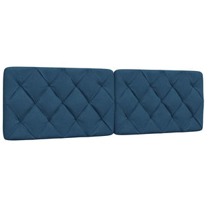 vidaXL Giroletto con LED senza Materasso Blu 160x200 cm in Tessuto