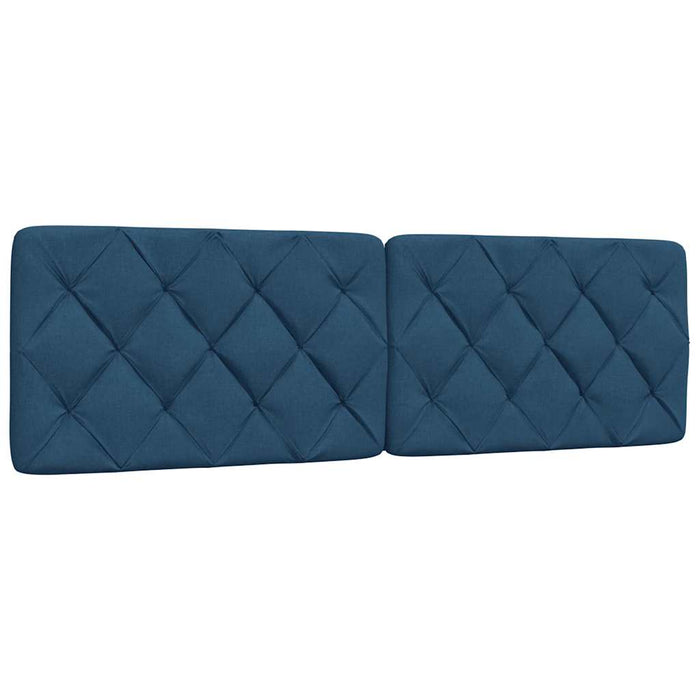 vidaXL Giroletto con LED senza Materasso Blu 160x200 cm in Tessuto