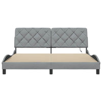 vidaXL Giroletto con LED senza Materasso 180x200 cm in Tessuto