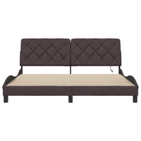 vidaXL Giroletto con LED senza Materasso 180x200 cm Tessuto