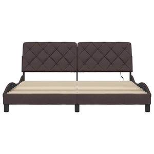 vidaXL Giroletto con LED senza Materasso 180x200 cm Tessuto