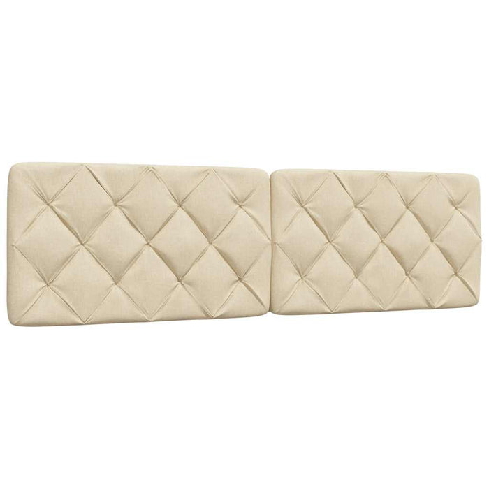 vidaXL Giroletto con LED senza Materasso Crema 180x200 cm in Tessuto