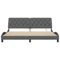 vidaXL Giroletto con LED senza Materasso 200x200 cm Tessuto