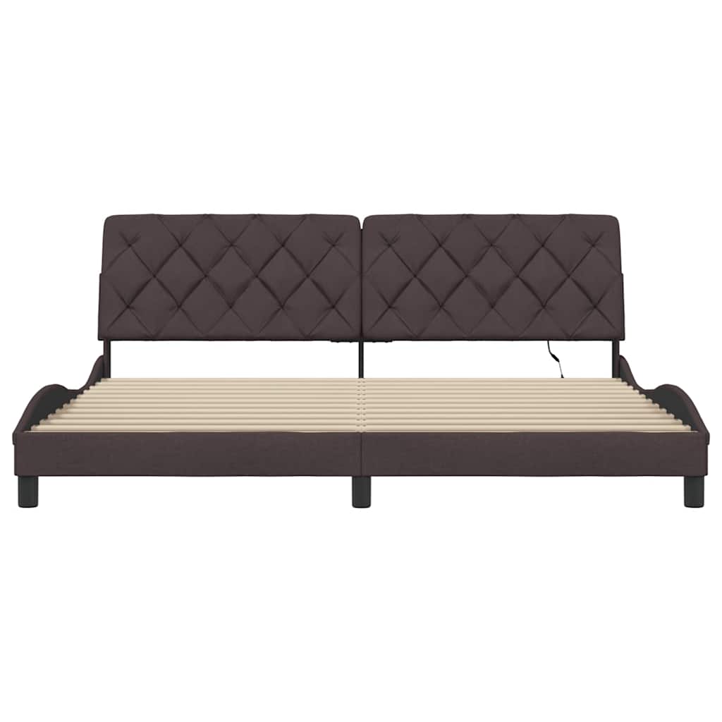 Giroletto con LED senza Materasso 200x200 cm in Tessuto 3310695