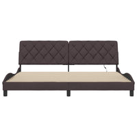 Giroletto con LED senza Materasso 200x200 cm in Tessuto 3310695