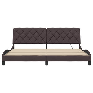 vidaXL Giroletto con LED senza Materasso 200x200 cm in Tessuto