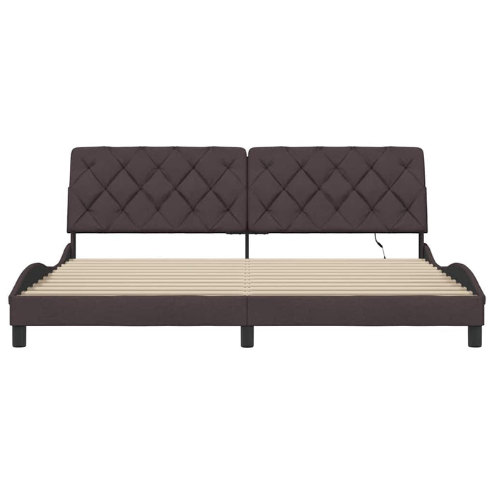 vidaXL Giroletto con LED senza Materasso 200x200 cm in Tessuto