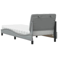 vidaXL Letto con Materasso Grigio Chiaro 80x200 cm in Tessuto