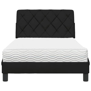 vidaXL Letto con Materasso Nero 100x200 cm in Tessuto