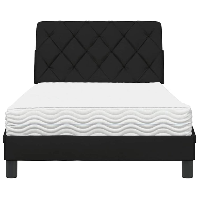 vidaXL Letto con Materasso Nero 100x200 cm in Tessuto