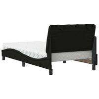 vidaXL Letto con Materasso Nero 100x200 cm in Tessuto