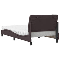 vidaXL Letto con Materasso Marrone Scuro 100x200 cm in Tessuto