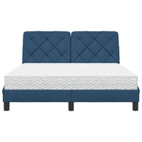 vidaXL Letto con Materasso Blu 140x190 cm in Tessuto