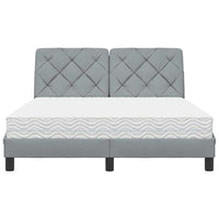 vidaXL Letto con Materasso Grigio Chiaro 140x200cm Tessuto