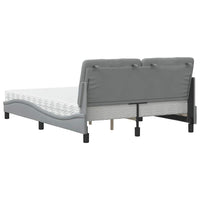 vidaXL Letto con Materasso Grigio Chiaro 140x200cm Tessuto
