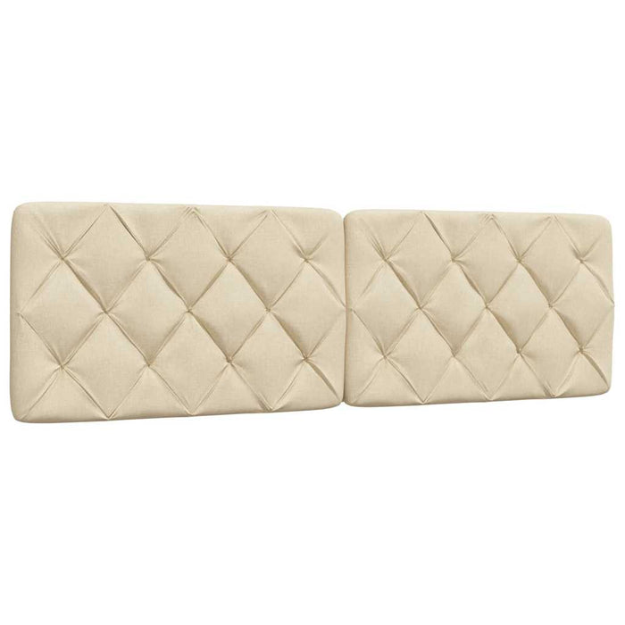 vidaXL Letto con Materasso Crema 160x200 cm in Tessuto