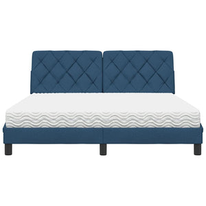 vidaXL Letto con Materasso Blu 160x200 cm in Tessuto