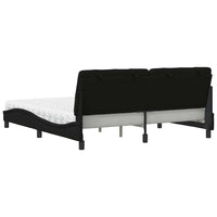 vidaXL Letto con Materasso Nero 180x200 cm in Tessuto