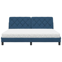 vidaXL Letto con Materasso Blu 180x200 cm in Tessuto