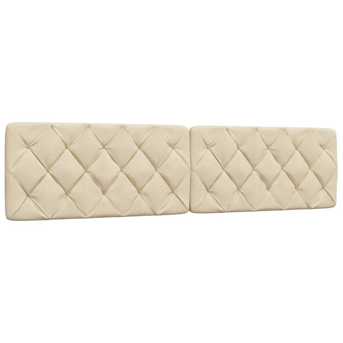 vidaXL Letto con Materasso Crema 200x200 cm in Tessuto