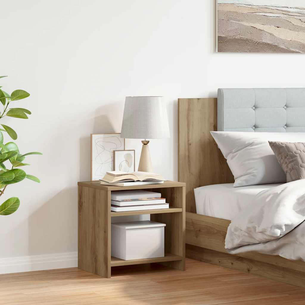 vidaXL Comodino Rovere Artigianale 40x30x40 cm in Legno Multistrato