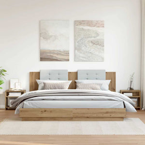 vidaXL Comodini 2pz Rovere Artigianale 40x30x40 cm in Truciolato